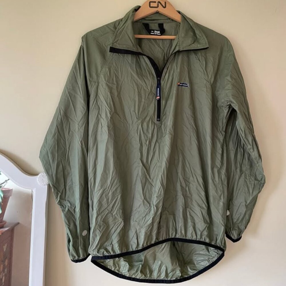 Running Green Windbreaker Jacket Montane - Size Mens Small - light layer hiking